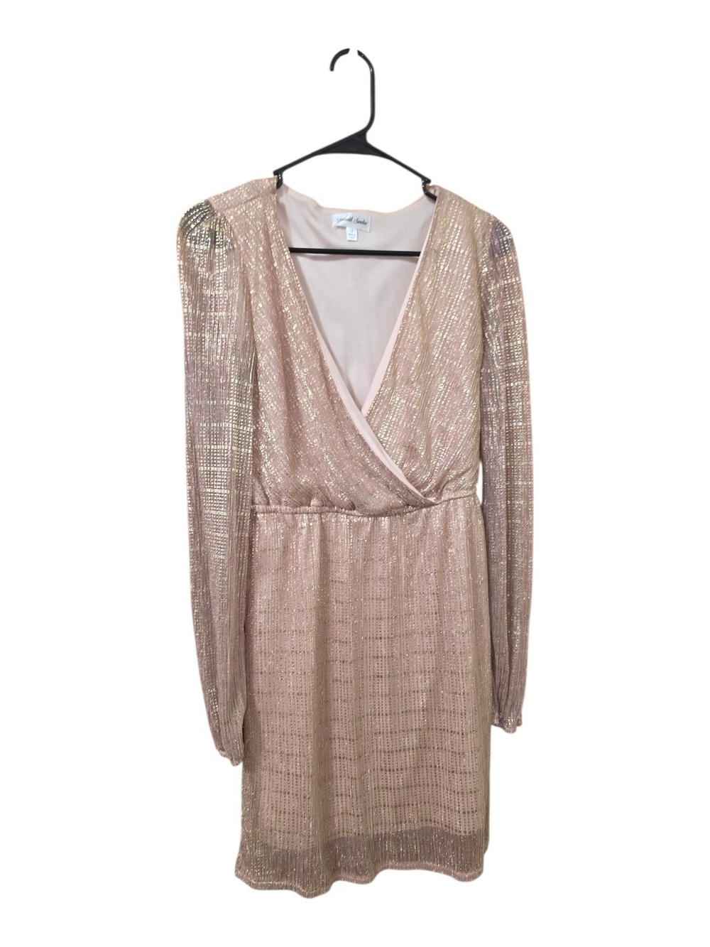 Emerald Sundae Rose Gold Metallic Wrap Dress